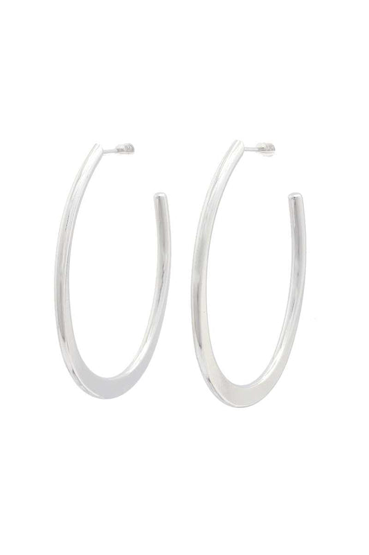 Flat Open Circle Earring