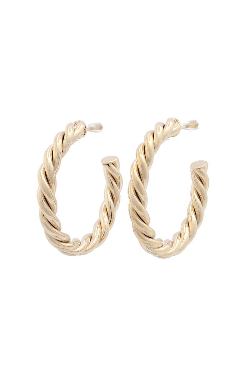 Twisted Open Circle Earring