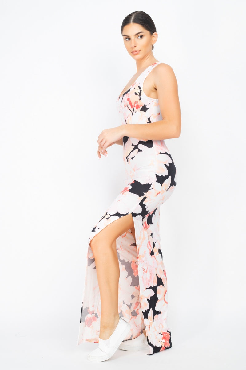 Floral Silted Maxi Dress