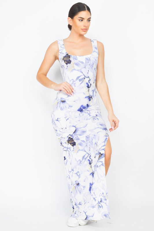 Floral Silted Maxi Dress