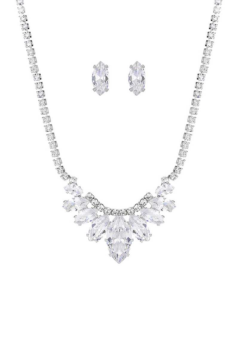 Stylish Crystal Rhinestone Necklace And Earring Set
