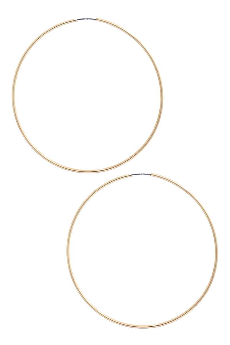 Basic Infinity Metal Hoop Earring