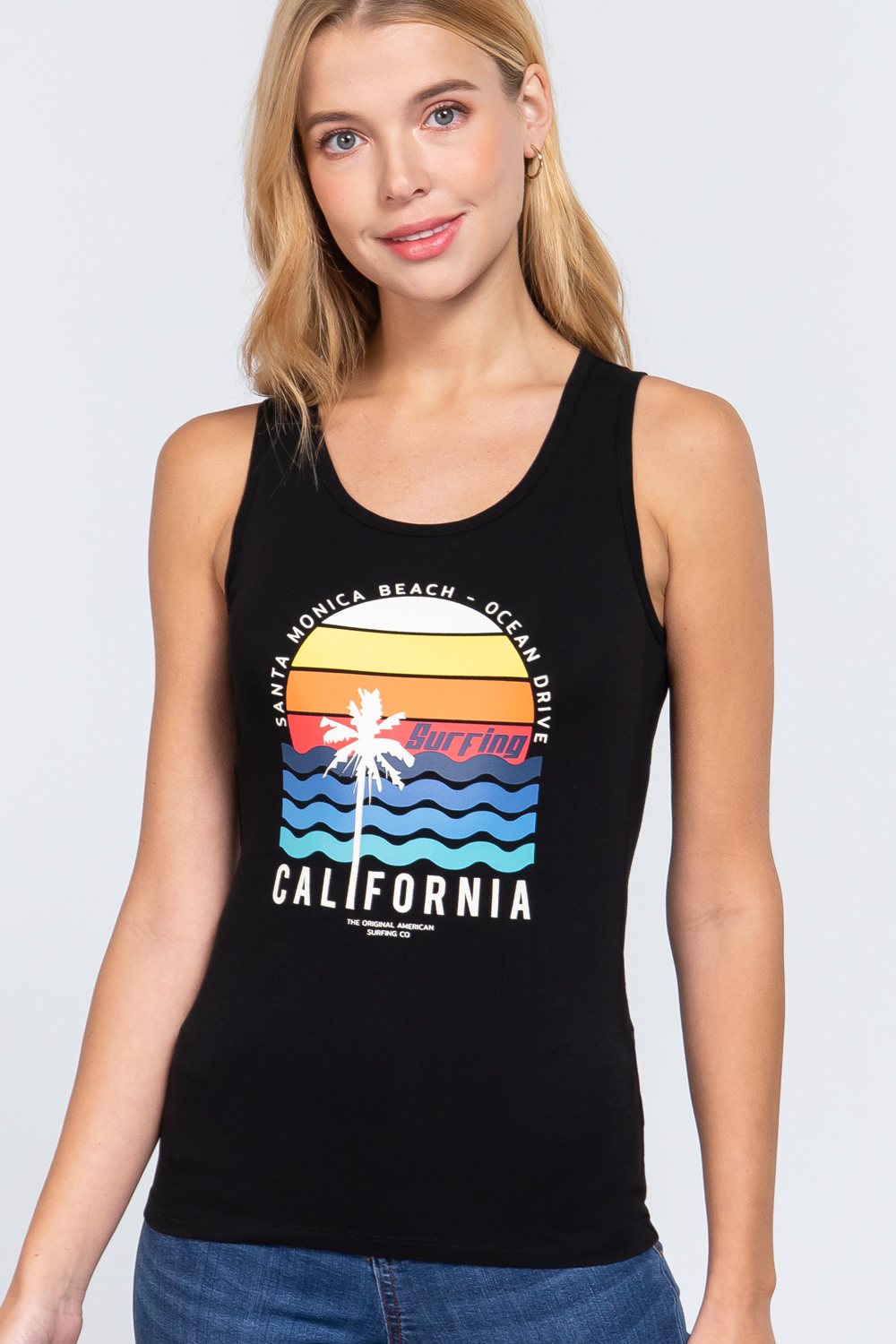 Graphic Knit Tank Top