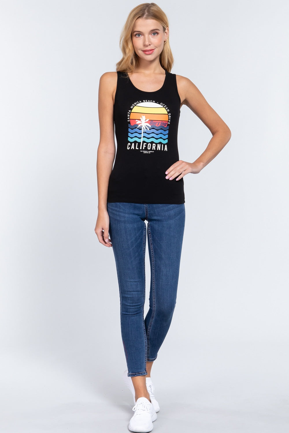 Graphic Knit Tank Top