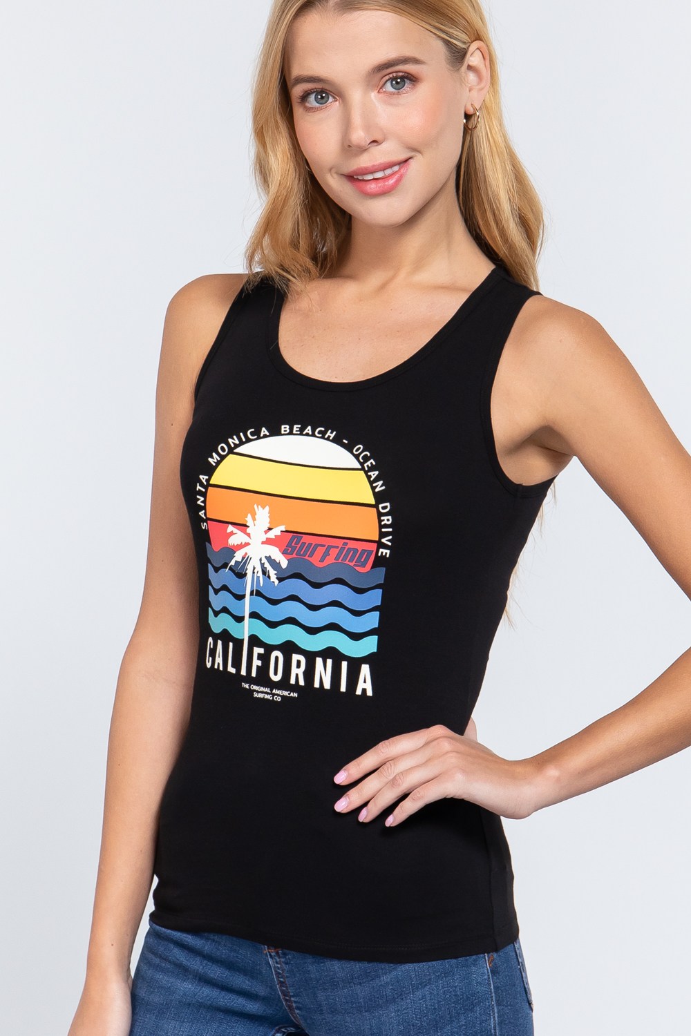 Graphic Knit Tank Top