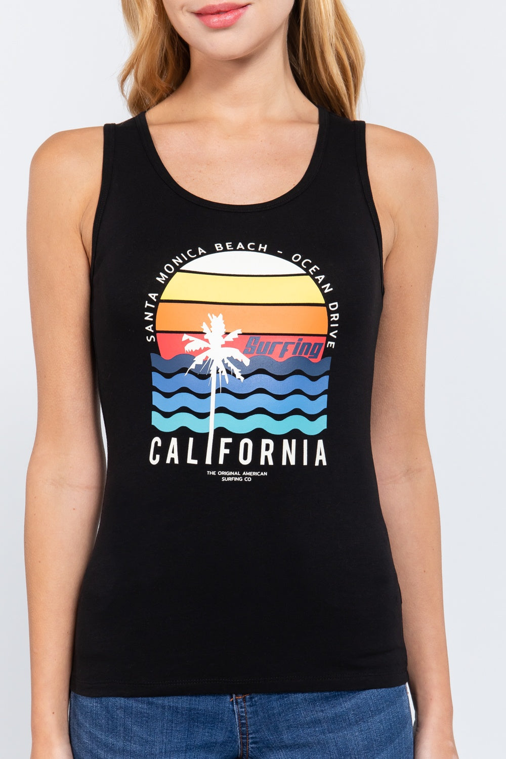 Graphic Knit Tank Top