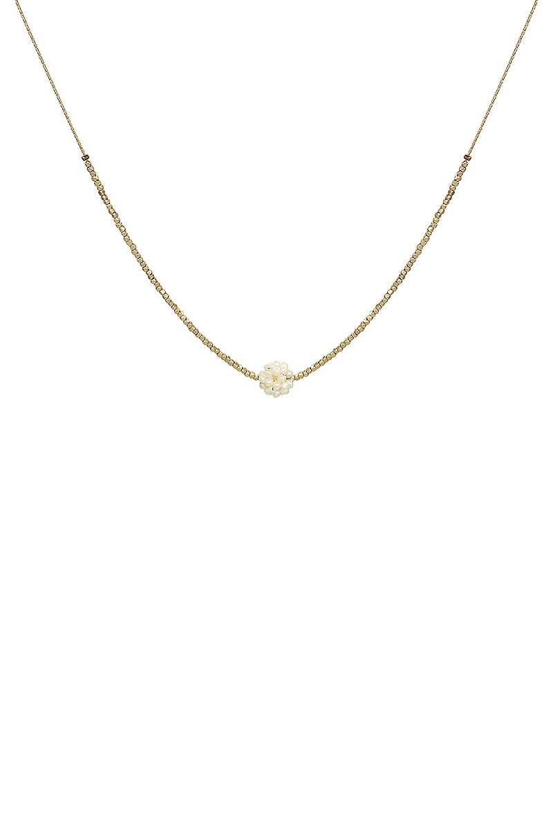 Fashion Multi Bead Ball Chain Necklace