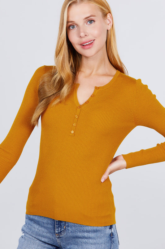 Viscose Henley Sweater