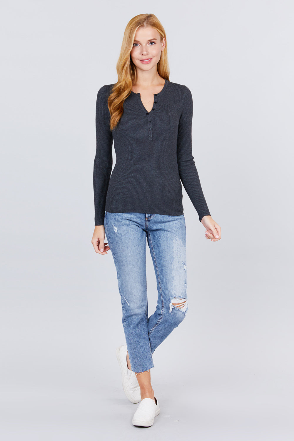 Viscose Henley Sweater