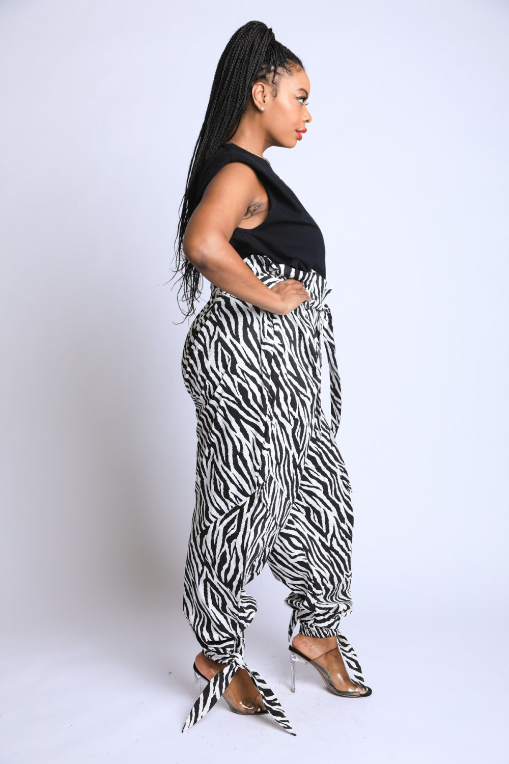 Zebra Printed Baggy Cargo