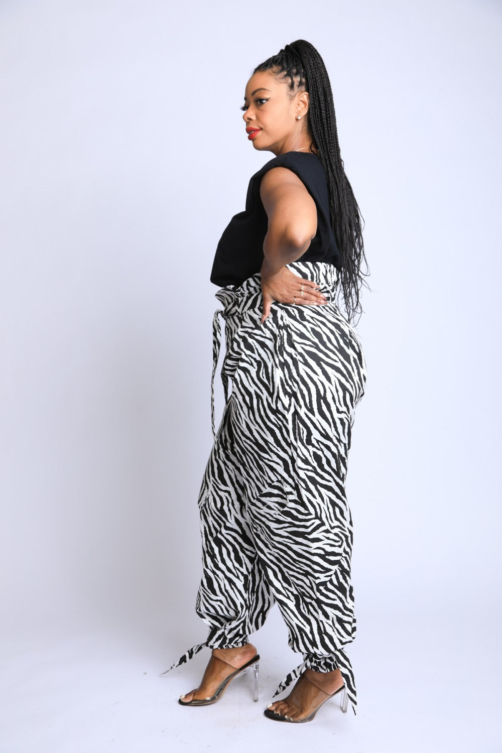 Zebra Printed Baggy Cargo