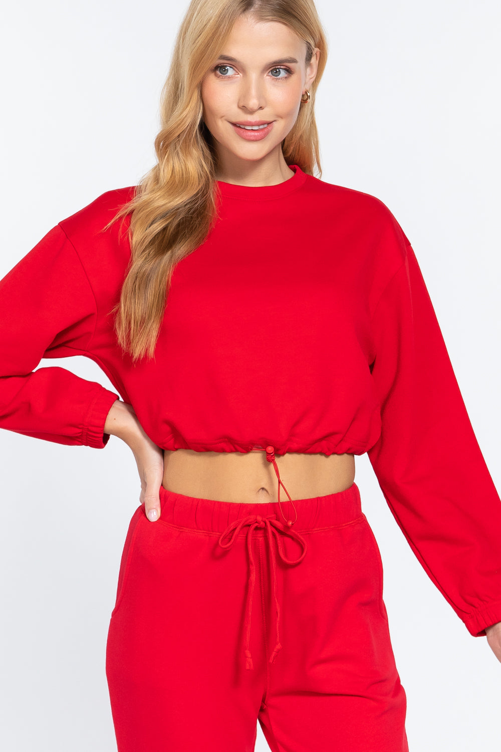 Adjustable Waist French Terry Top