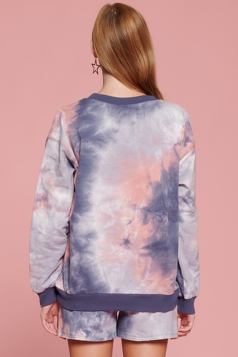 Tie-dye Printed Jersey Top