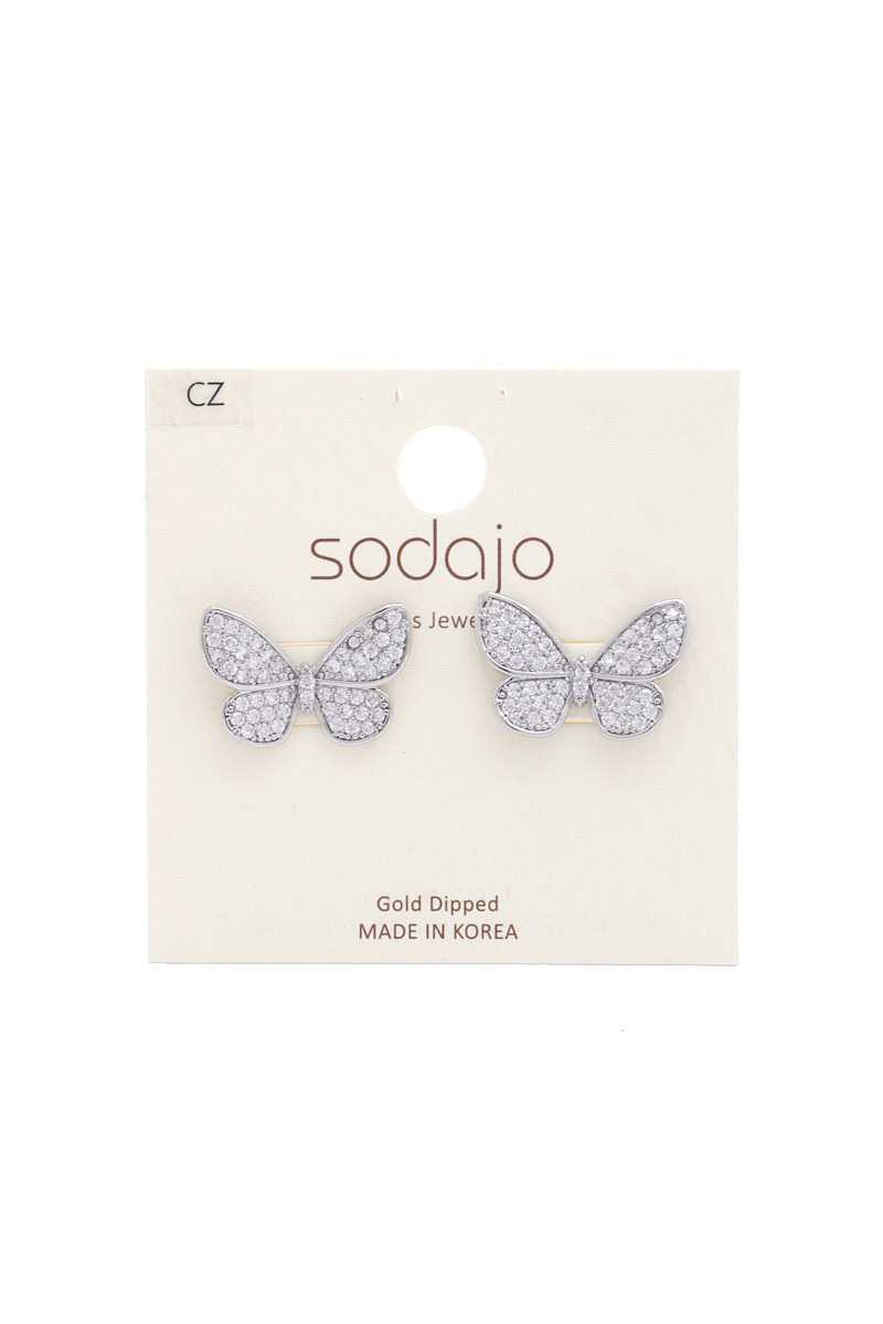 Metal Butterfly Gold Dipped Earring