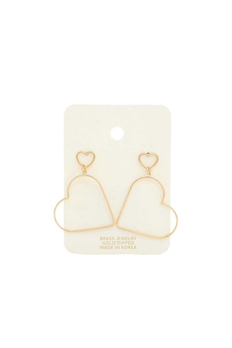 Thin Double Heart Earring