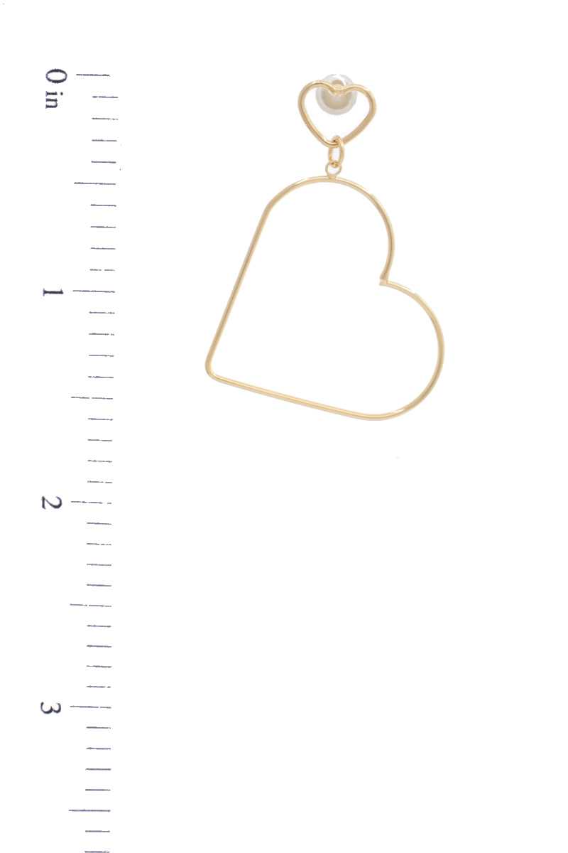 Thin Double Heart Earring