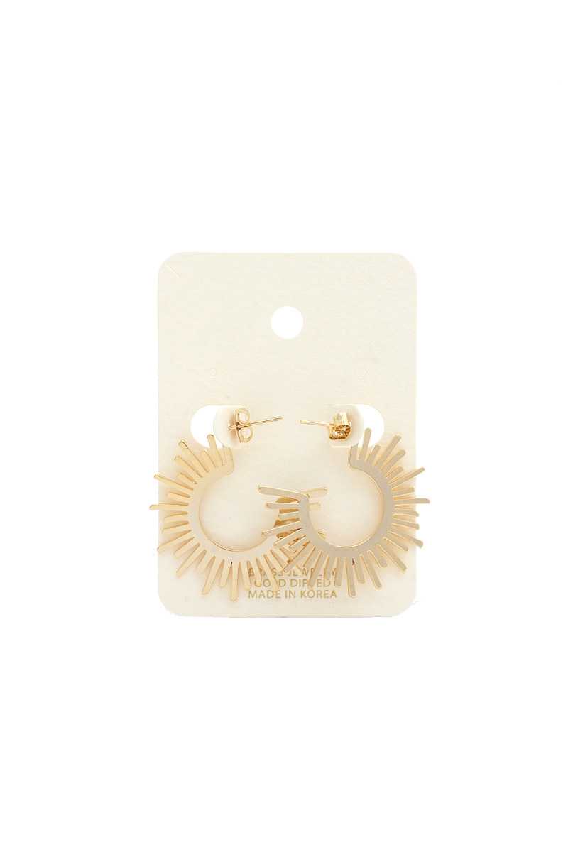 Sun Shape Metal Earring