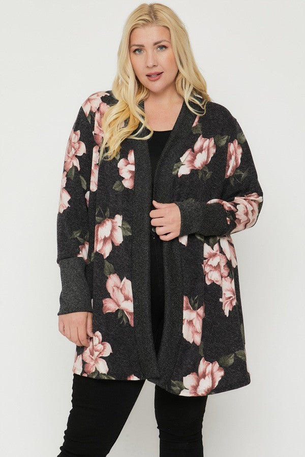 Floral Print Cardigan