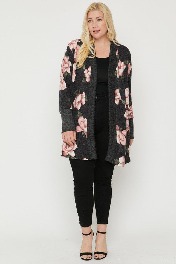 Floral Print Cardigan