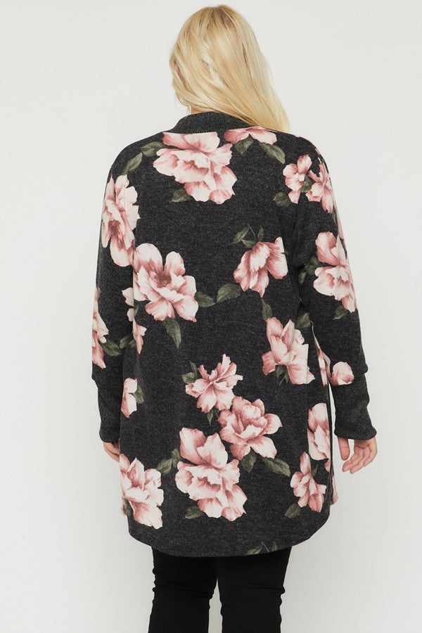 Floral Print Cardigan