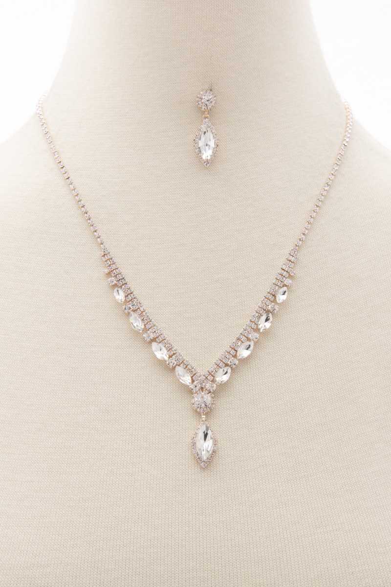 Marquise Rhinestone Necklace