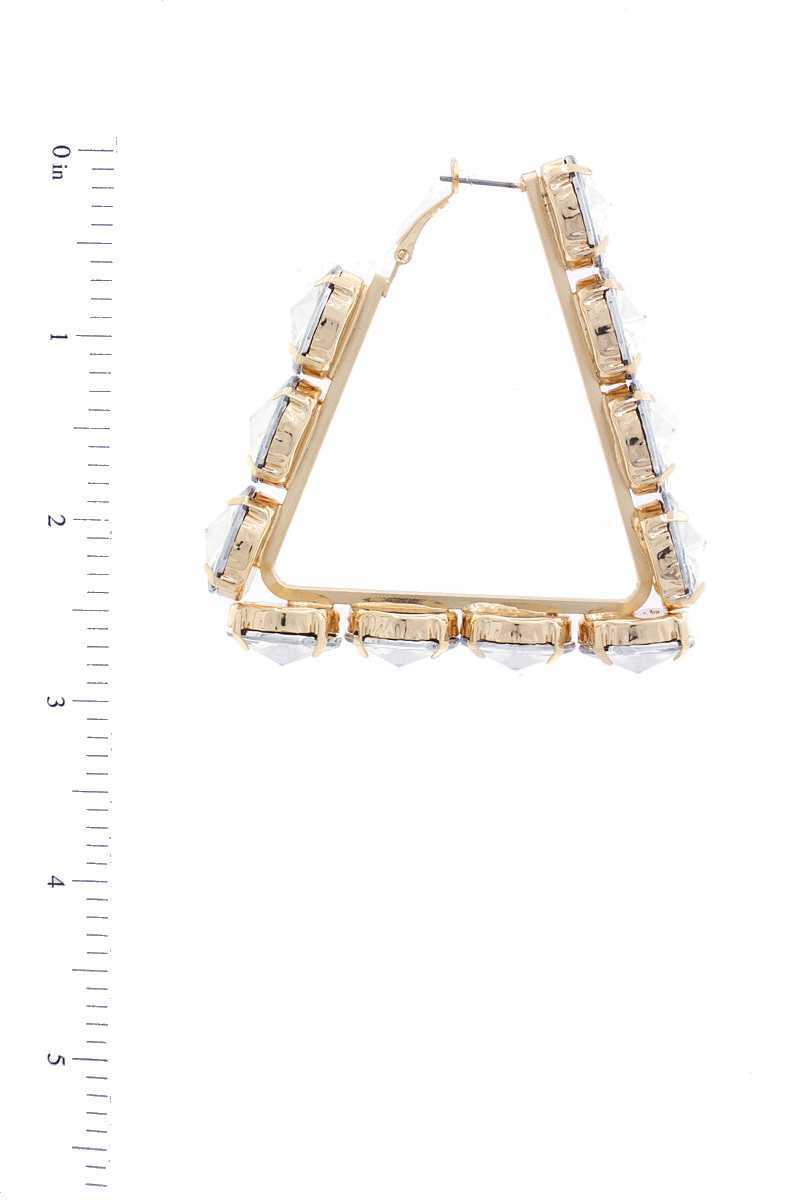 Triangle Rhinestone Edge Earring