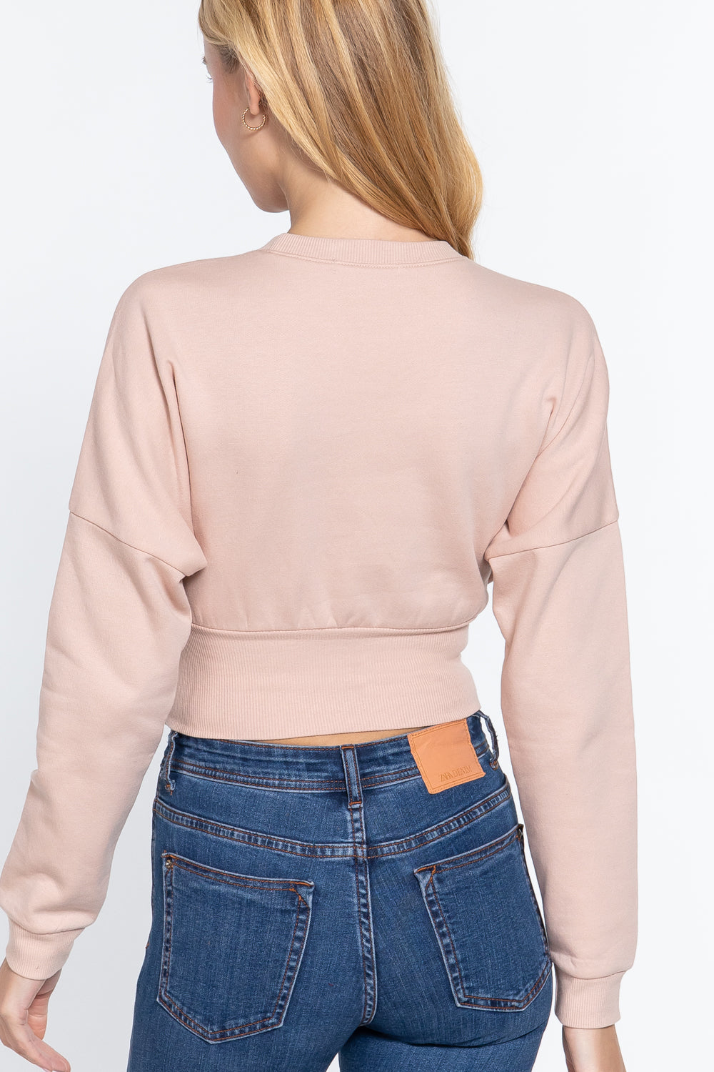 Dolman Slv Inner Fleece Terry Top