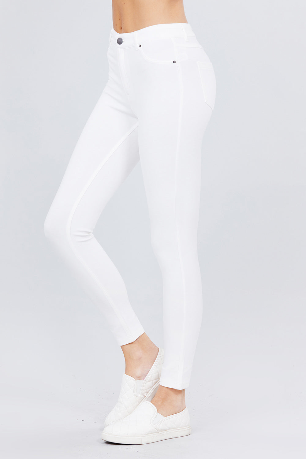 5-pockets Shape Skinny Ponte Mid-rise Pants