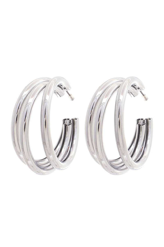 Triple Hoop Earring