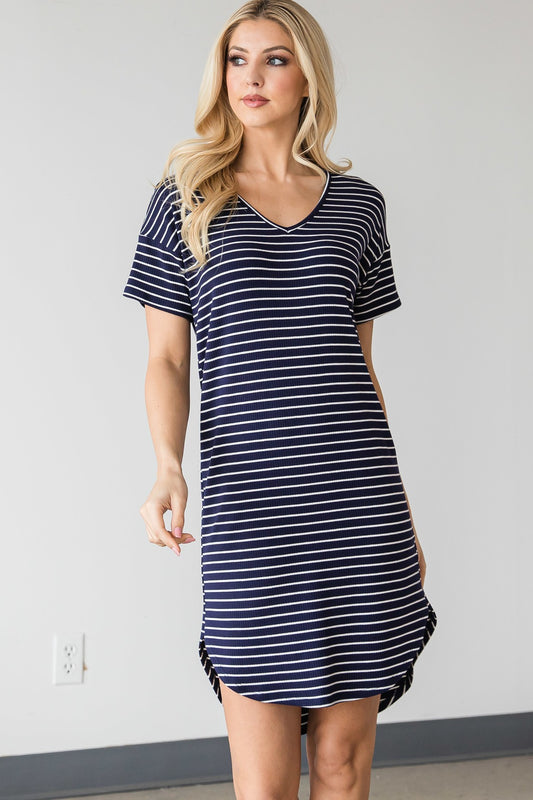 Adorable Striped Mini Dress