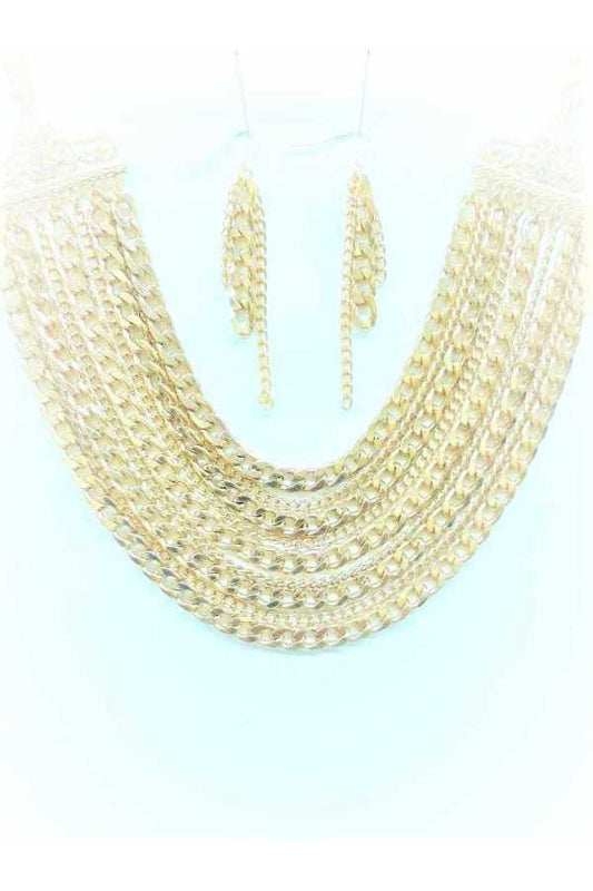 7line Chain Necklace