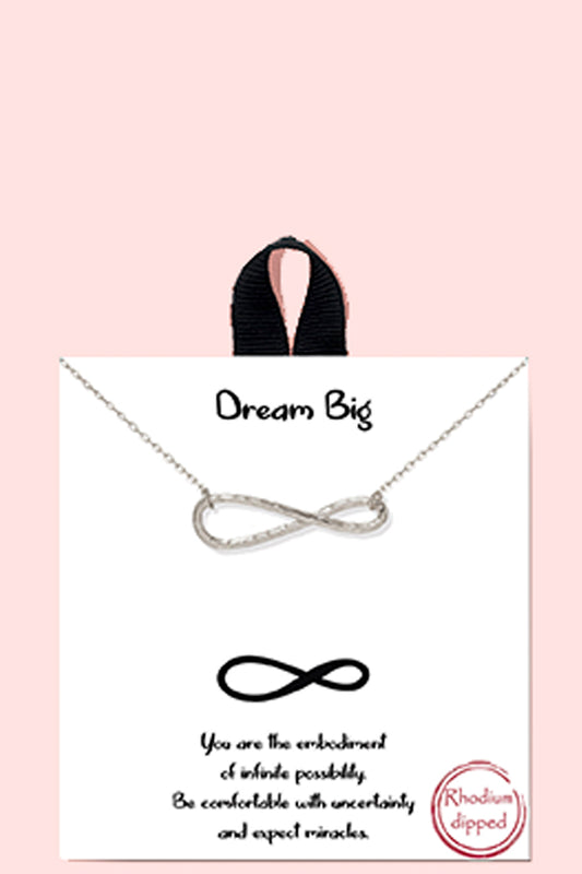 18k Gold Rhodium Dipped Dream Big Necklace