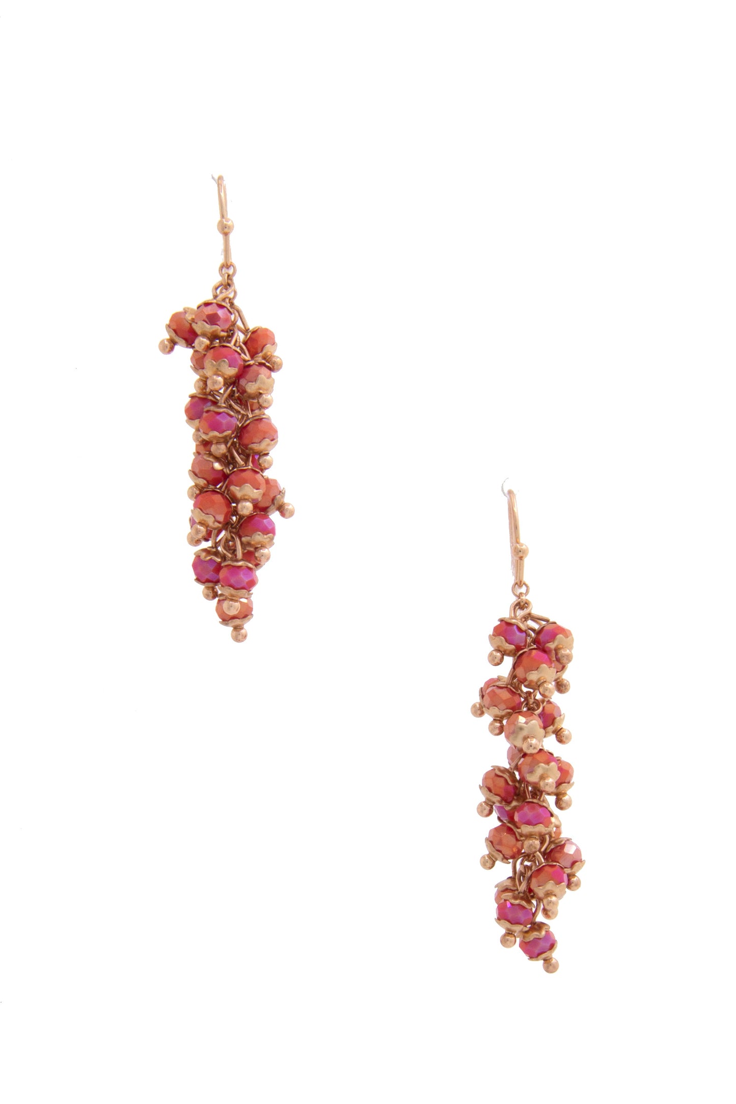 Beaded Metal Dangle Earring