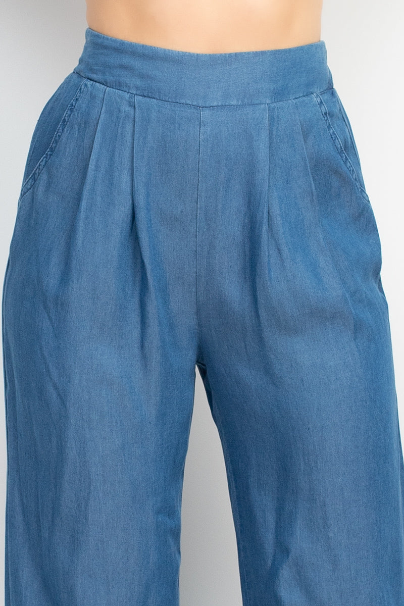 Wide Leg Denim Pants