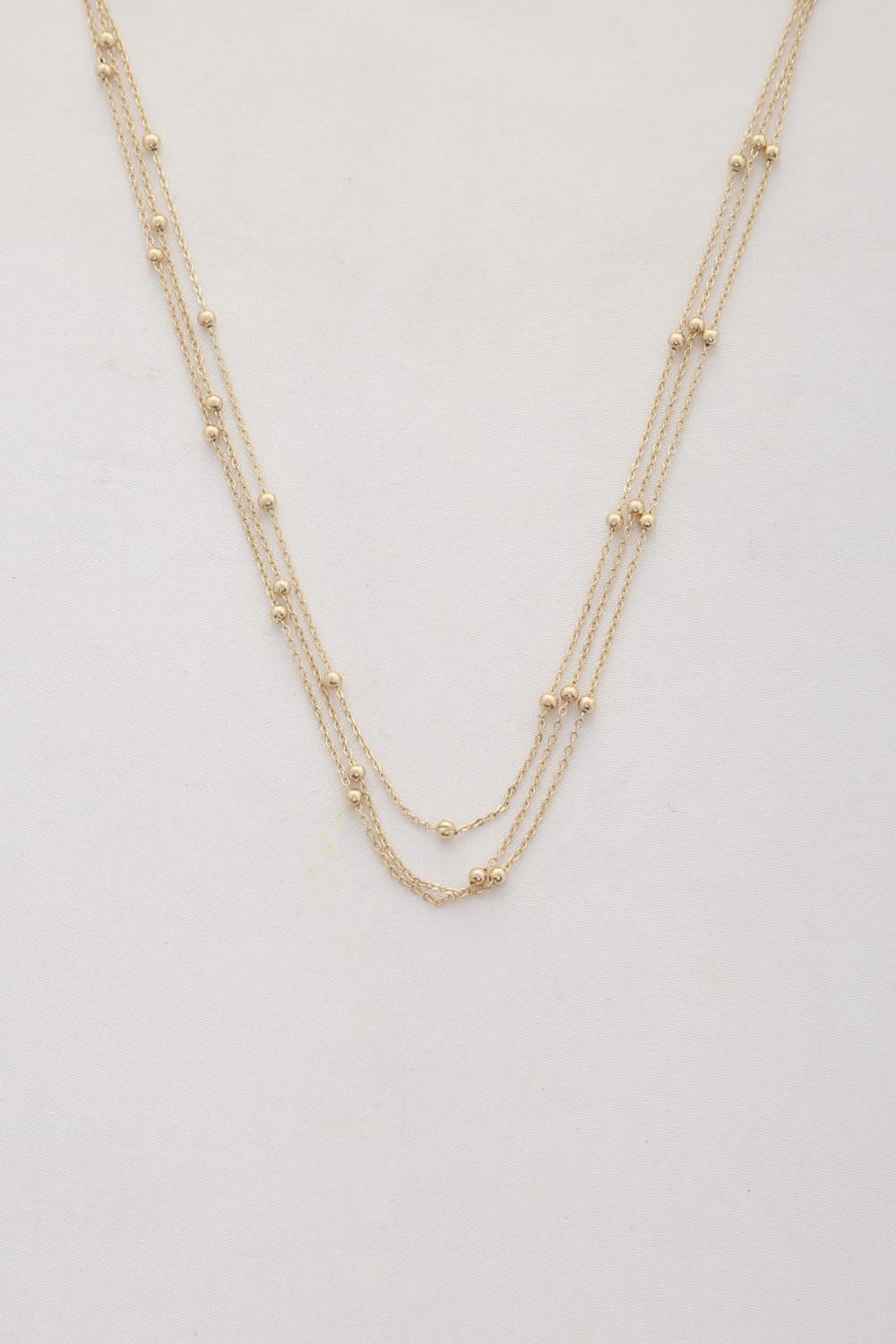 Ball Bead Chain Layered Necklace