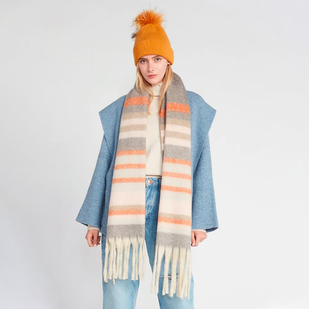 Pastel Stripe Grunge Scarf